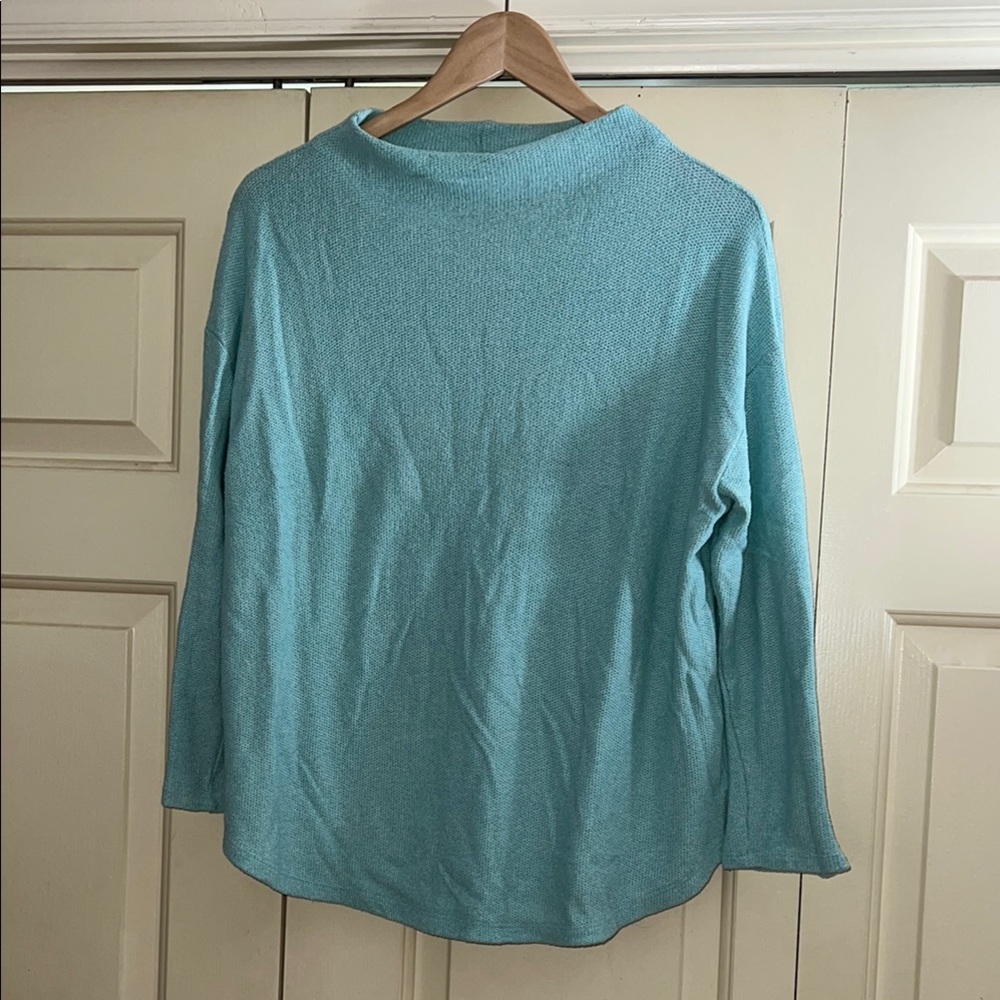 Old Navy Aqua Long Sleeve Lightweight Dress Sweater Loose Fit